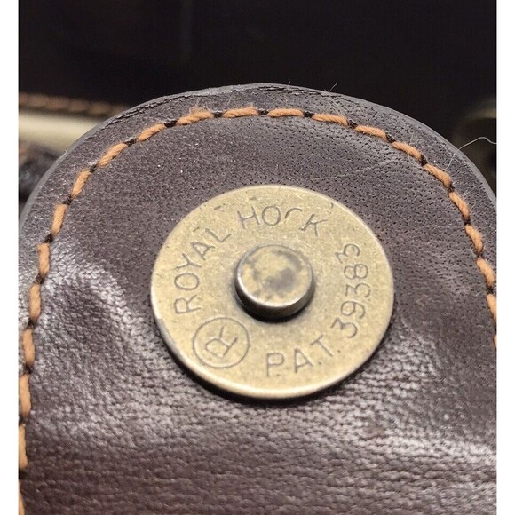 Vintage Fossil Brown Wicker Weave Double Handle Purse 78082 Inside Zip Pocket - Picture 11 of 15